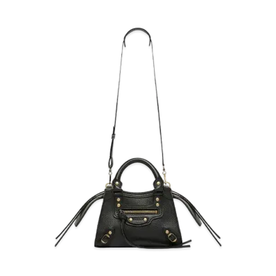 BALENCIAGA Women's Neo Classic Nano Top Handle Bag "Black"