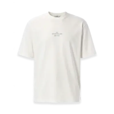 Stone Island Regular Fit T-Shirt with archivio Print "White"