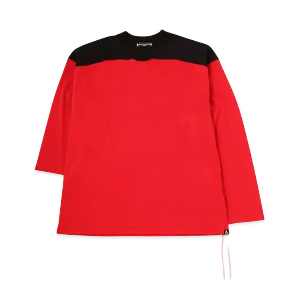 mastermind WORLD Football LS Tee "Black Red White"