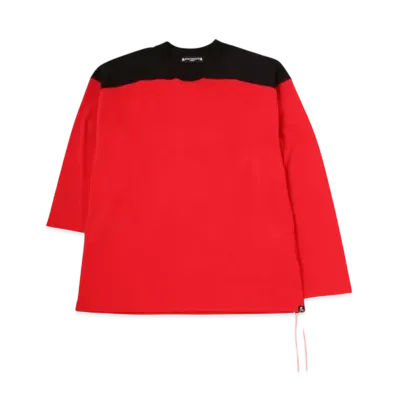 mastermind WORLD Football LS Tee "Black Red White"