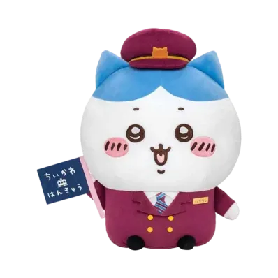 Hankyu Densya "Hankyu Densya Goods" -Chiikawa x Hankyu Densya- BIG Plushie (Hachiware)