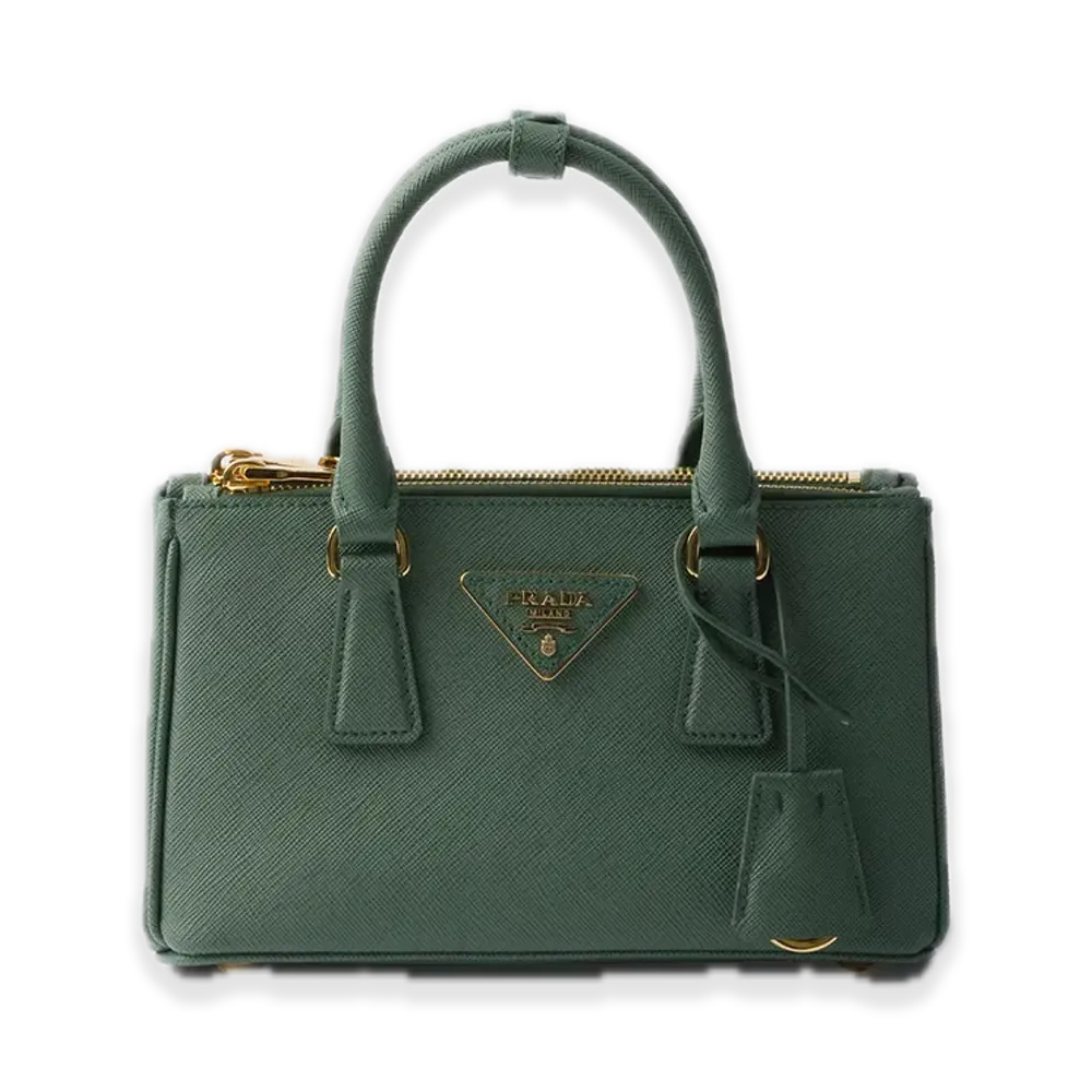 PRADA Saffiano Leather Mini Bag "Salvia Green"