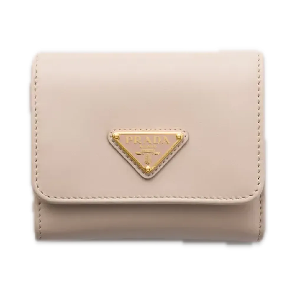 PRADA City Calf Tab Wallet "Water Lily"