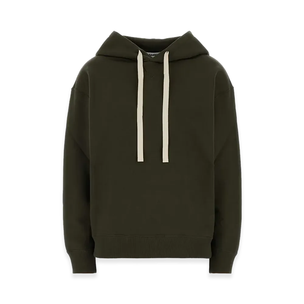 Jil Sander Women's Cotton Sweatshirt "Olive Green"