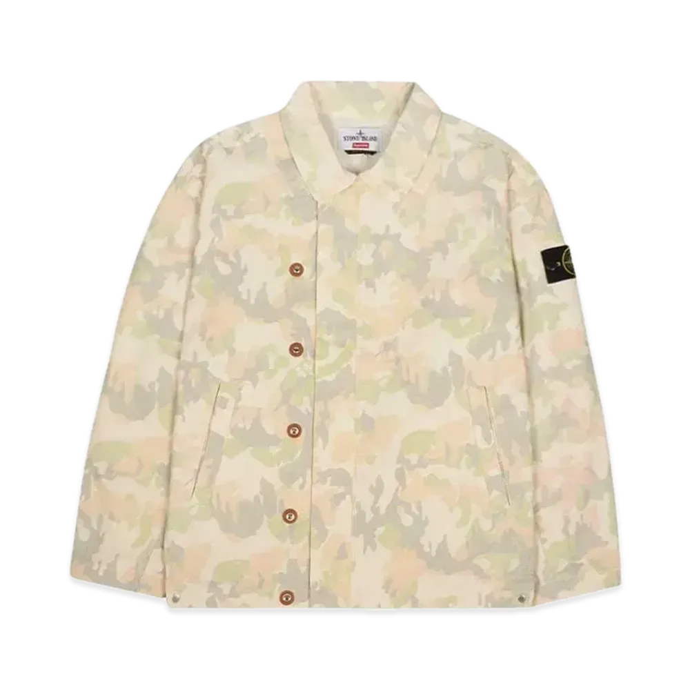 Supreme x Stone Island Reactive Ice Camo Ripstop Jacket "Tan"