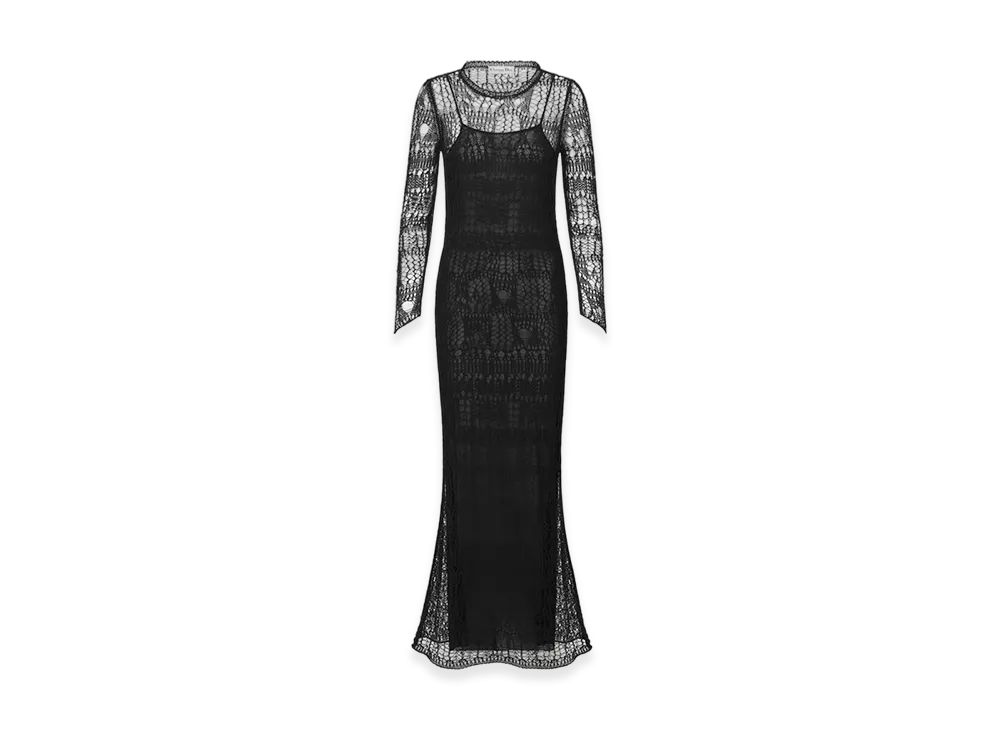 Dior Women's Long Dress Lace "Black"