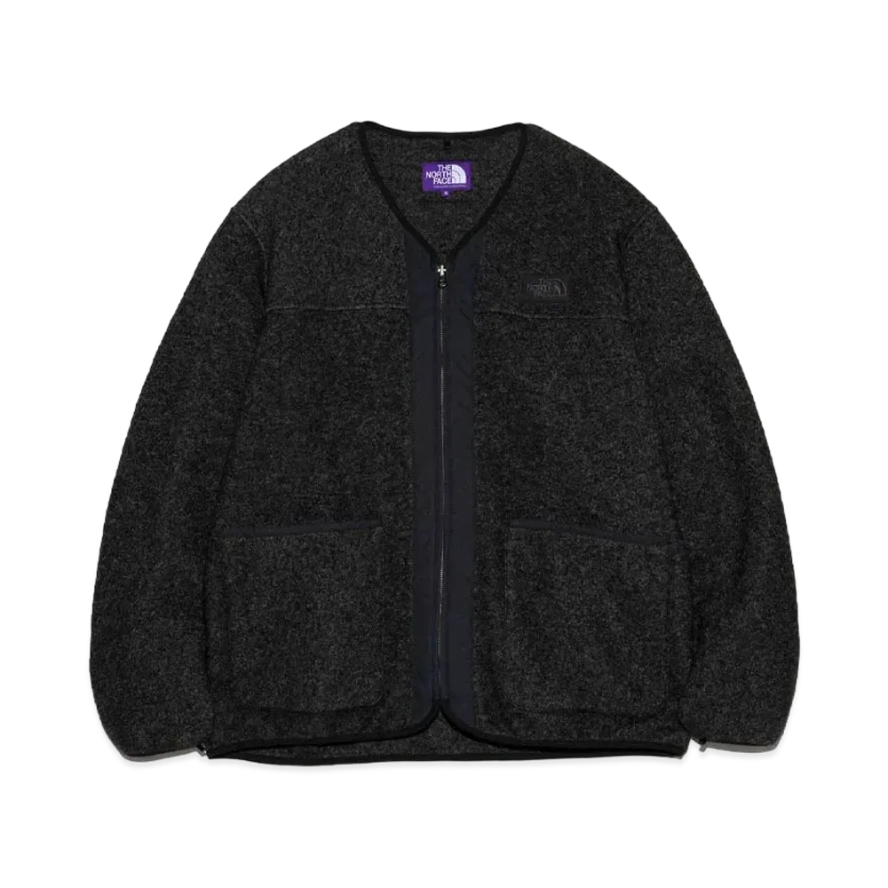 The North Face PURPLE LABEL PLAS Wool Fleece Field Cardigan "Mix Charcoal"