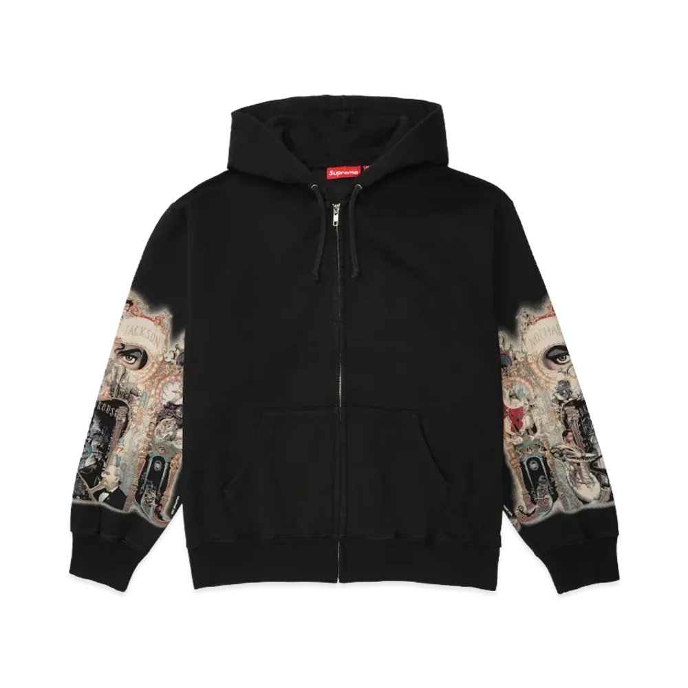 Supreme x Michael Jackson Dangerous Zip Up Hooded Sweatshirt "Black"