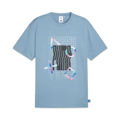 PUMA x PlayStation Men's Elevated Short Sleeve T-Shirt "Zen Blue"