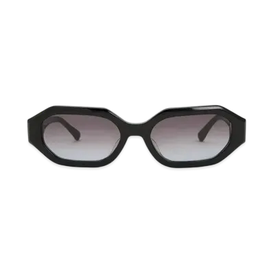 CHARLES & KEITH Gavine Swarovski Crystal Oval Sunglasses "Black"