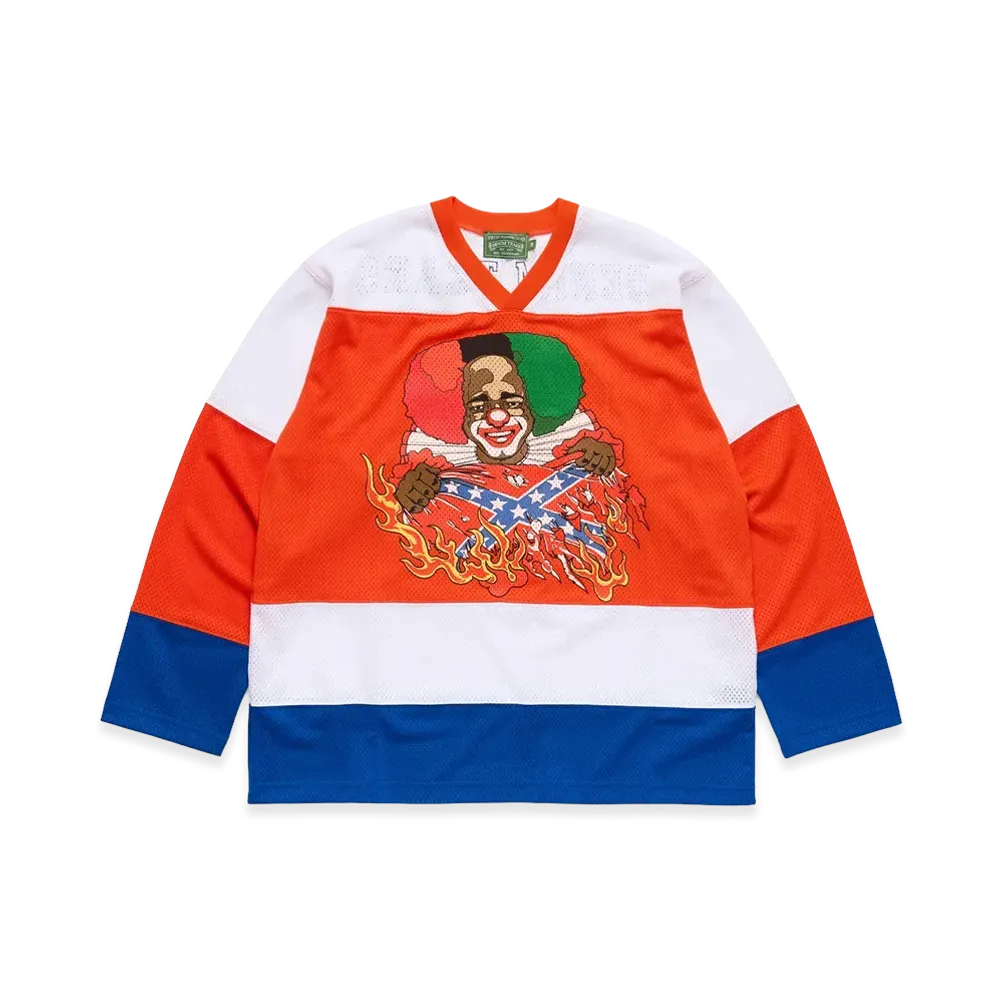 DENIM TEARS Burning Flag Hockey Jersey "Multi"