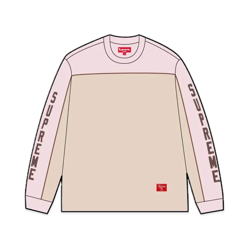 Supreme Paneled Piping L/S Top "Tan"