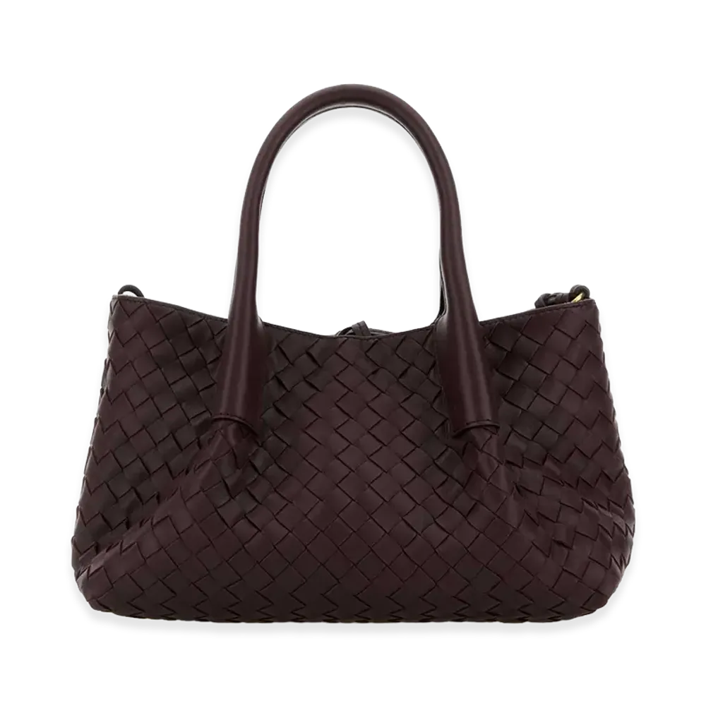 Bottega Veneta Women's Leather Small Pinacoteca Shopping Bag "Purple"