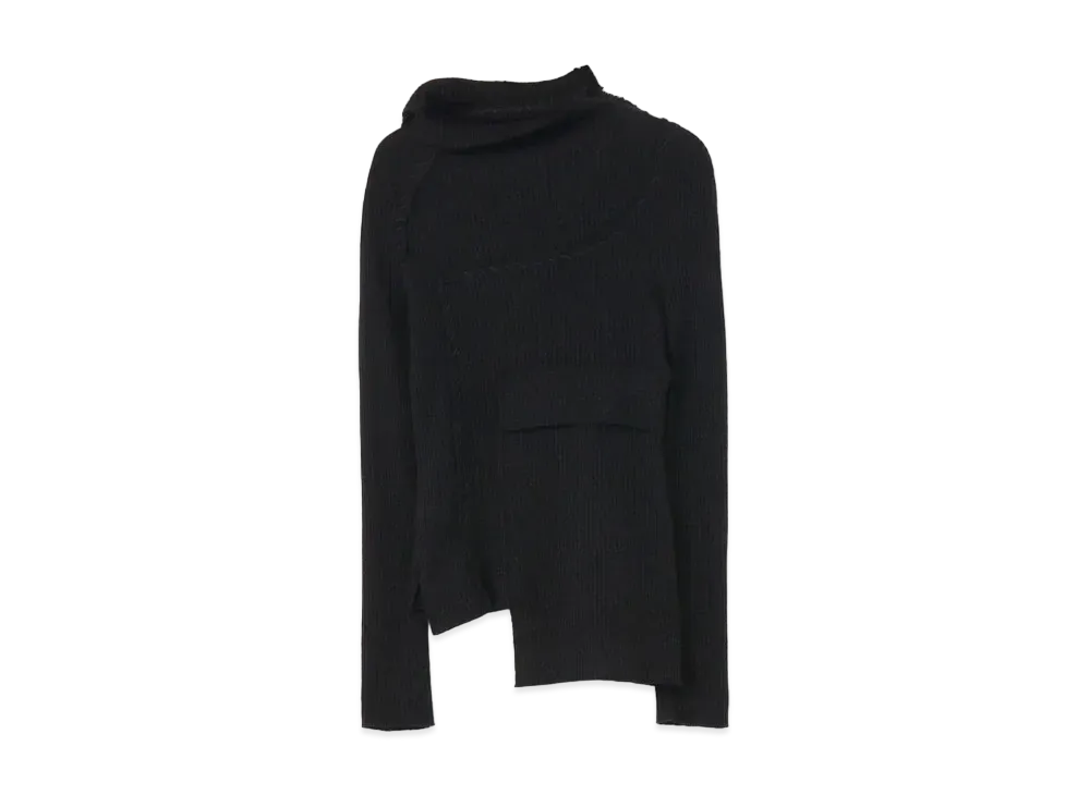 Yohji Yamamoto Y's MIX UP HAND STITCH PULLOVER B "Black"