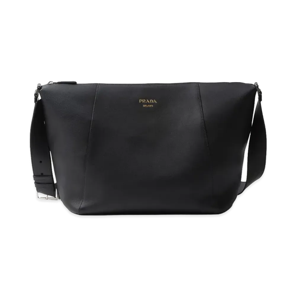 PRADA Leather Crossbody Bag "Black"