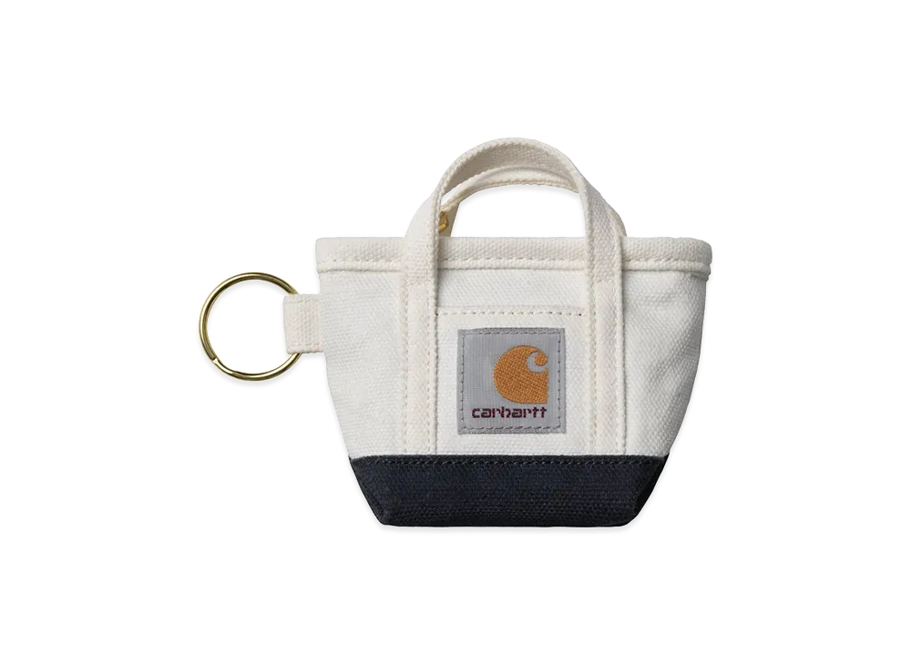 Carhartt WIP Mini Tote Bag Keychain "Natural/Blue"