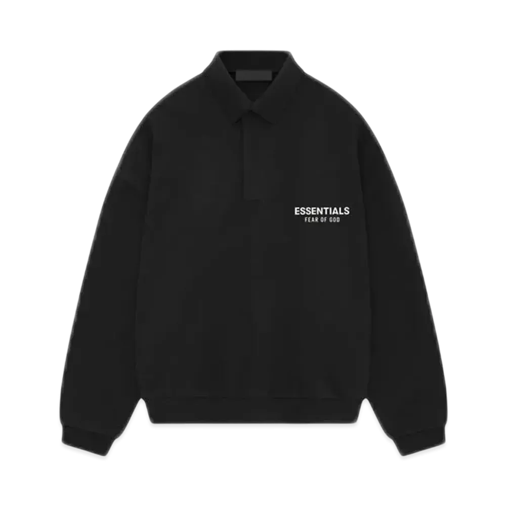 FEAR OF GOD Essentials Fleece Polo "Black"