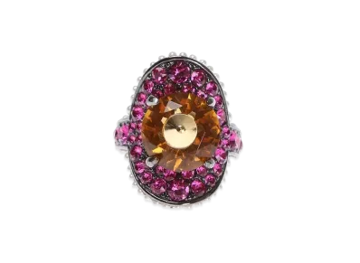 GUCCI Rivet Crystal Ring