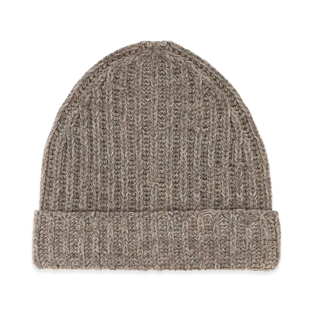 Maison Margiela Cappuccino Wool Blend Beanie Hat "Beige/Tan"
