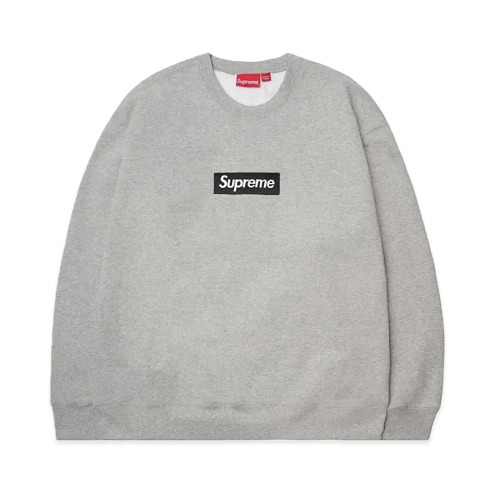 Supreme Box Logo Crewneck "Heather Grey" (22FW)