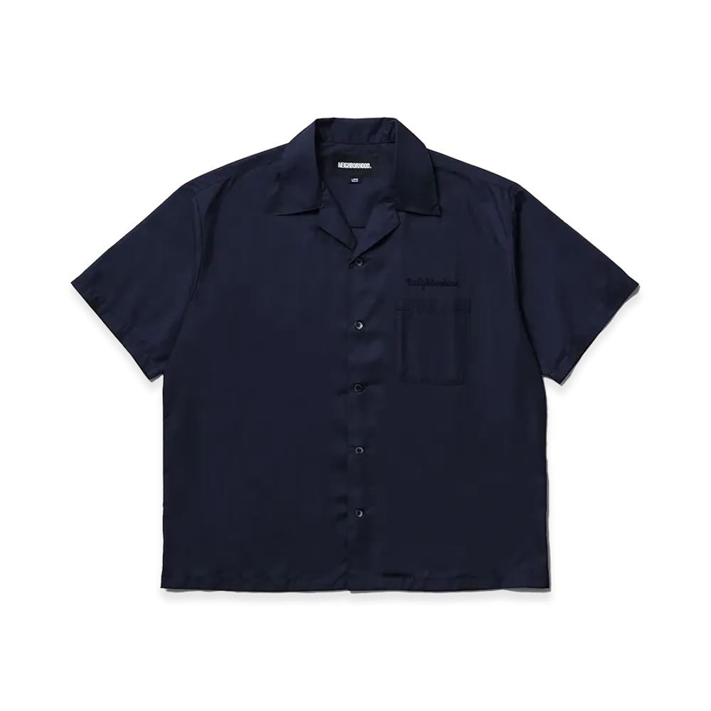 NEIGHBORHOOD Solid Color Hawaiian Shirt SS "Navy"
