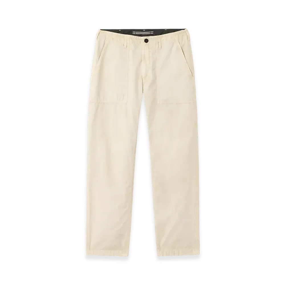 Stone Island 3100023 Brushed Organic Cotton Canvas Old Effect Regular Fit Fatigue Trousers with Compass Logo - 25SS "Sand"
