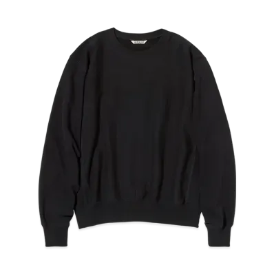 AURALEE Smooth Soft BD Sweat P/O "Black"