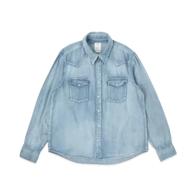 visvim Social Sculpture Shirt Dmgd "Light Indigo"