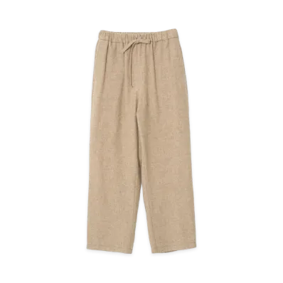 YOKE Wool Cashmere Fleece Lounge Pants "Beige"