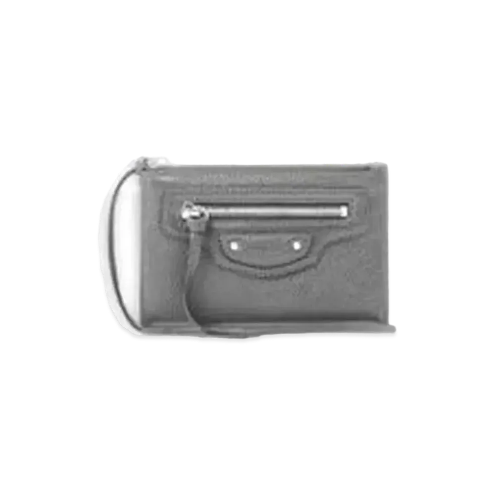 BALENCIAGA Women's Neo Classic Long Coin And Card Holder "Black/Silver"