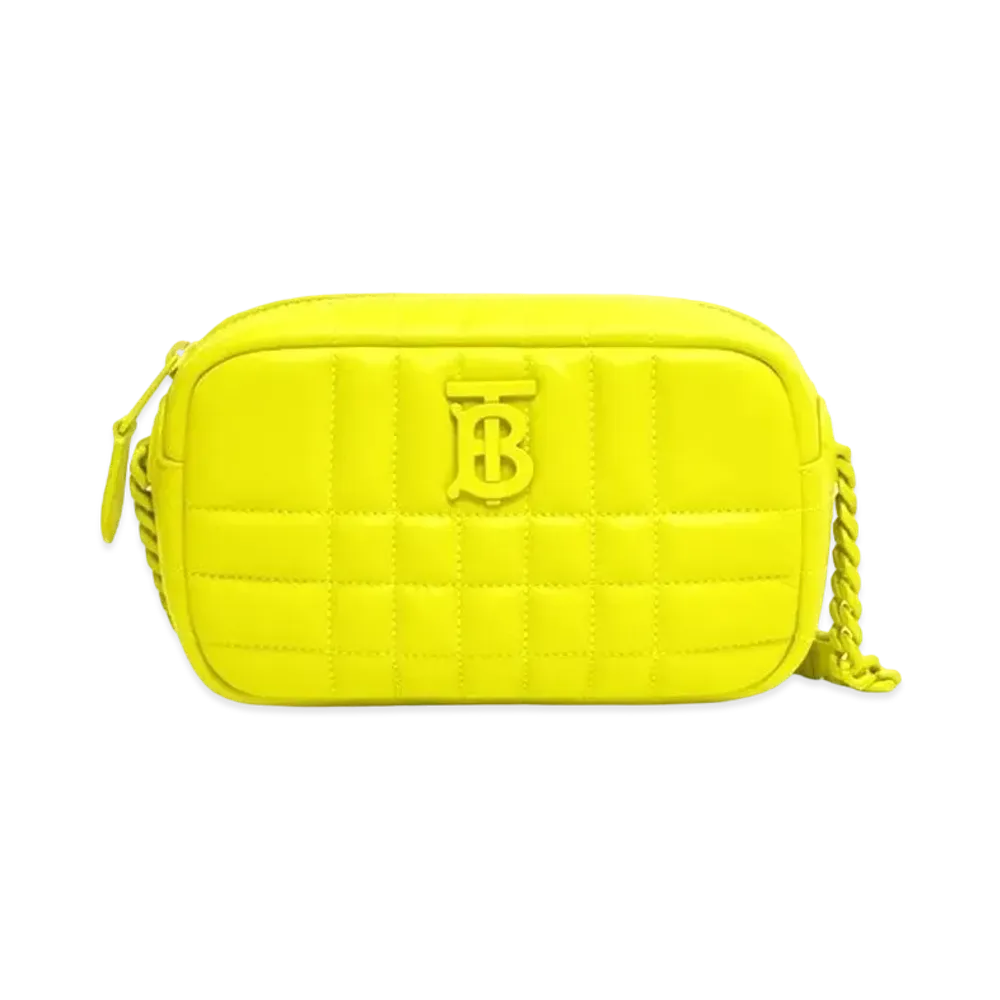 Burberry Mini Quilting Lambskin Lola Camellag "Vivide Lime"