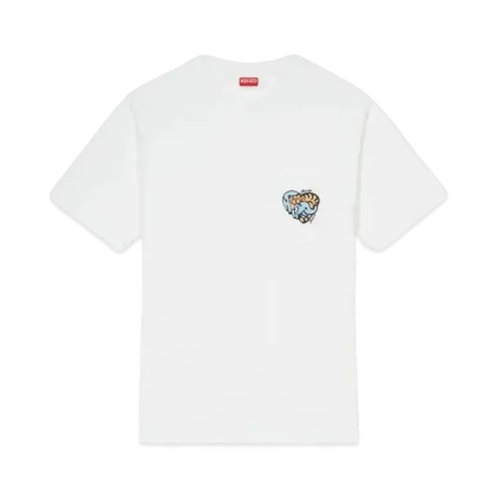 KENZO 'JUNGLE HEART' Classic T-shirt "Off White"