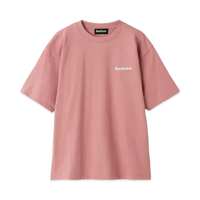 Barbour One Point Basic Logo T-Shirt (Oversized Fit) "Pink"