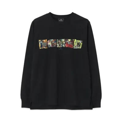Paul Smith Zebra Comic Long Sleeve Tee "Black"