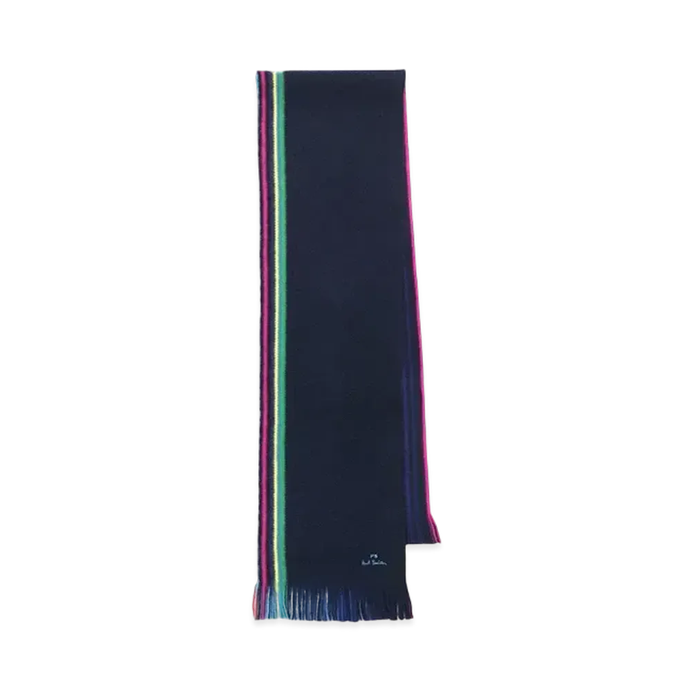 Paul Smith Sport Stripe Edge Muffler "Navy"