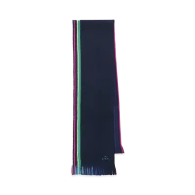Paul Smith Sport Stripe Edge Muffler "Navy"