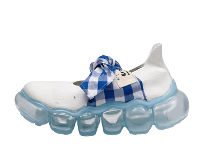 grounds JEWELRY HANKIE PUMPS "White Blue Gingham/Ice"