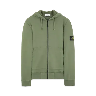 Stone Island 64220 BRUSHED COTTON FLEECE "Sage Green"