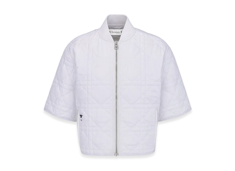 Dior Women's Macrocannage Short-Sleeved Peacoat "White"