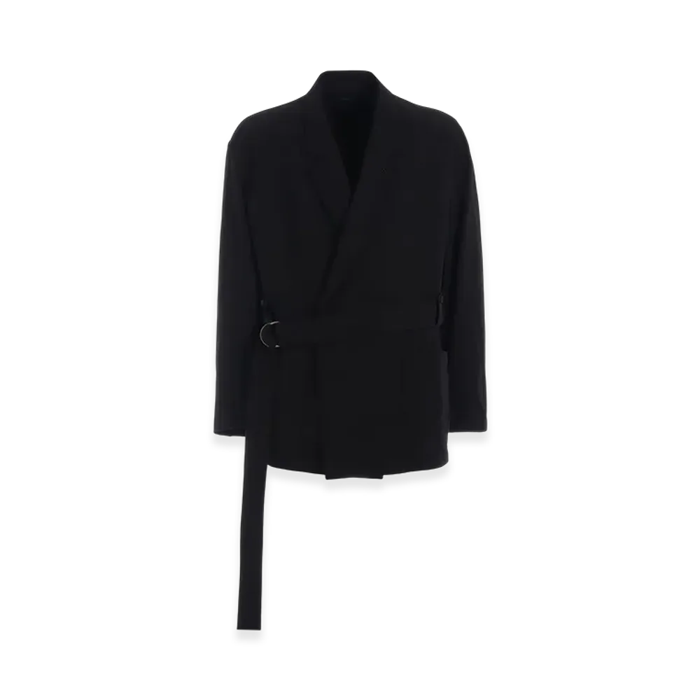 S'YTE Cotton/Linen Dungaree Belted Jacket "Black"
