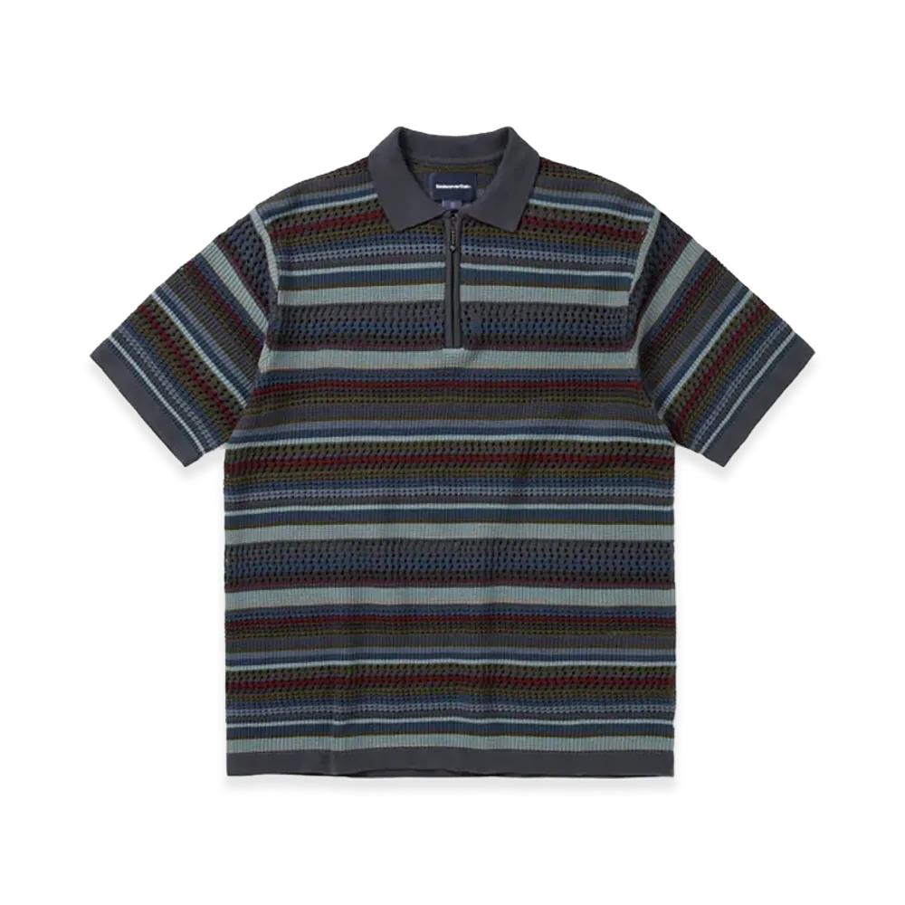 thisisneverthat Striped S/S KnIt Polo "Dark Navy"