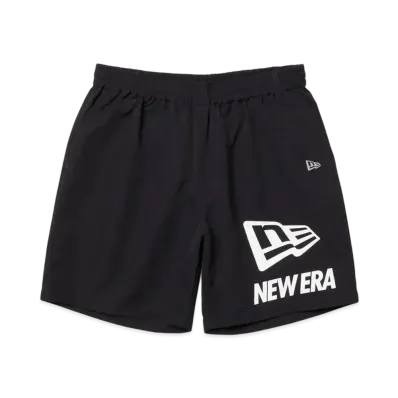NEW ERA Performance Apparel Stretch Nylon Short Pants Flag & Wordmark "Black"