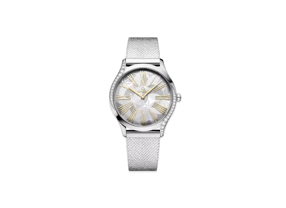 OMEGA De Ville Tresor Diamonds 36MM "Stainless Steel/Moonshine Gold/Silver" 428.15.36.60.02.001