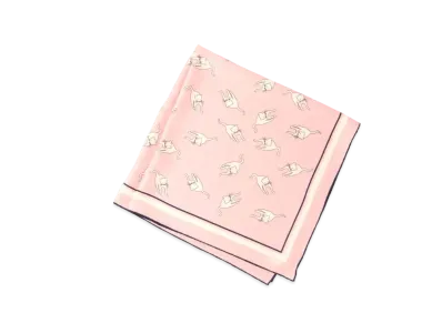 MIU MIU Printed Silk Scarf "Pink"