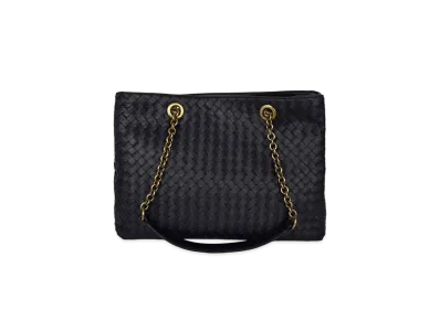 Bottega Veneta Lambskin Hand Bag "Dark Blue"
