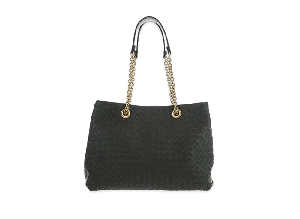 Bottega Veneta Lambskin Hand Bag "Dark Grey"