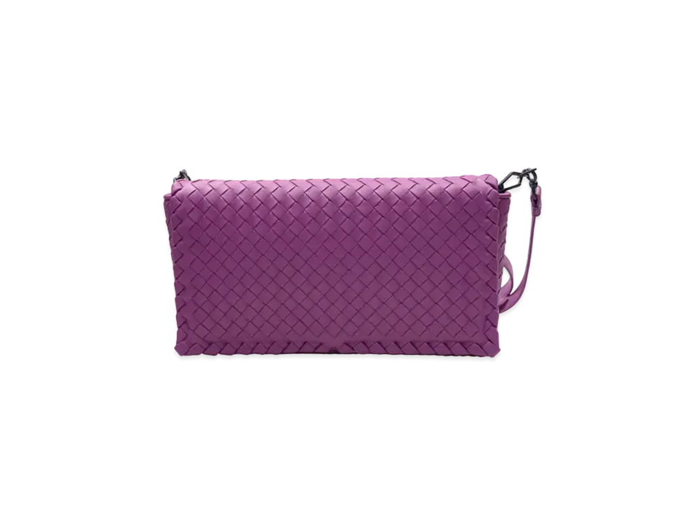 Bottega Veneta Lambskin Crossbody Bag "Purple"