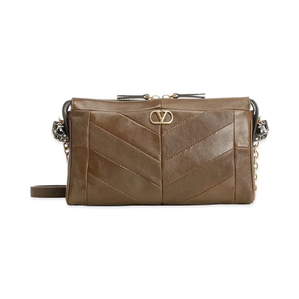 Valentino Women's "Panthea" Shoulder Bag "Brown"