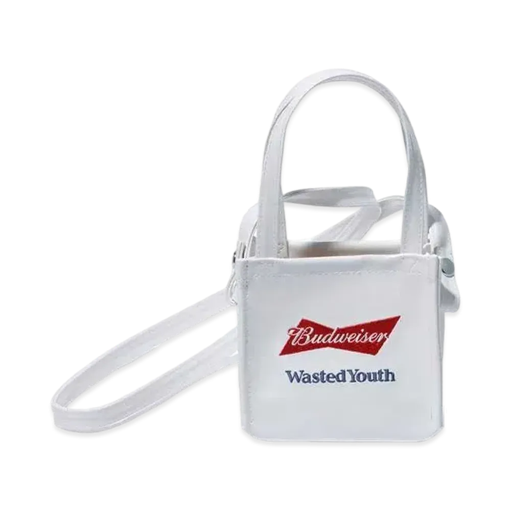 Wasted Youth x SEE YOU YESTERDAY x Budweiser Mini mini bag "White" / VERDY