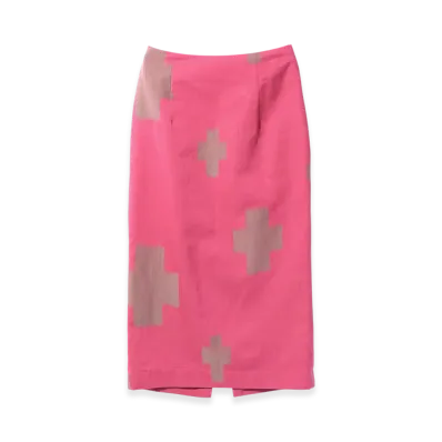 NEEDLES Pencil Skirt "PinkCross"